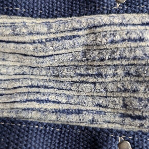 Cute Blue Mini corduroy Sherpa  trimmed tote bag urban Outfitters - Picture 8 of 10